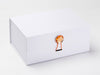 White A5 Deep Gift Box Featured with Morganite Decorative Gemstone Closure