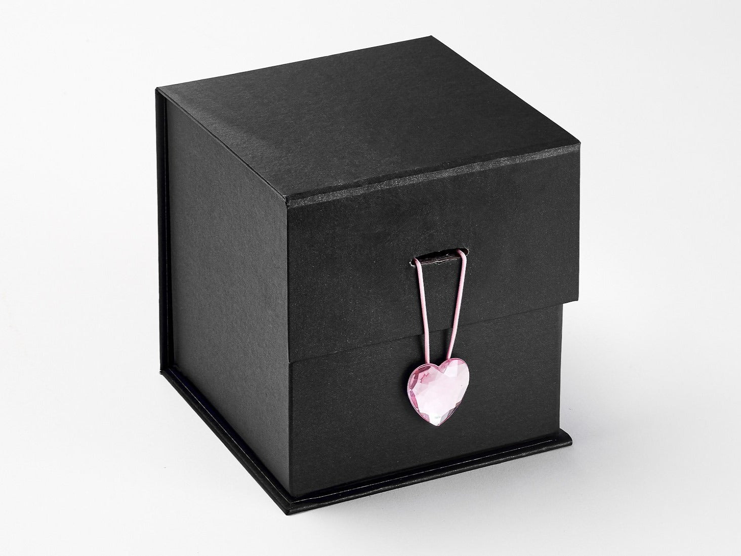 Rose Quartz Heart Decorative Gemstone Gift Box Closure - FoldaBox USA