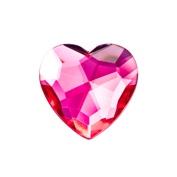 Pink Spinel Heart Gemstone Decorative Gift Box Closure Sample