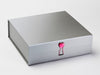 Silver Large Gift Box Featuring Pink Spinel Heart Gemstone Closure