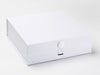 White Medium Gift Box Featured with White Gloss Dome Decorative Closure