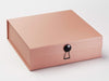 Rose Gold Gift Box Featuring Black Gloss Dome Decorative Closure