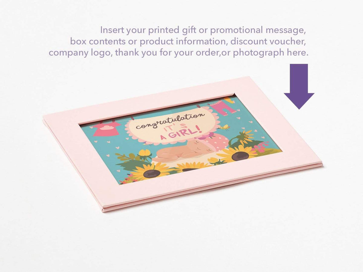 Pale Pink Photo Frame Assembled with Example of Your Own Printed Insert