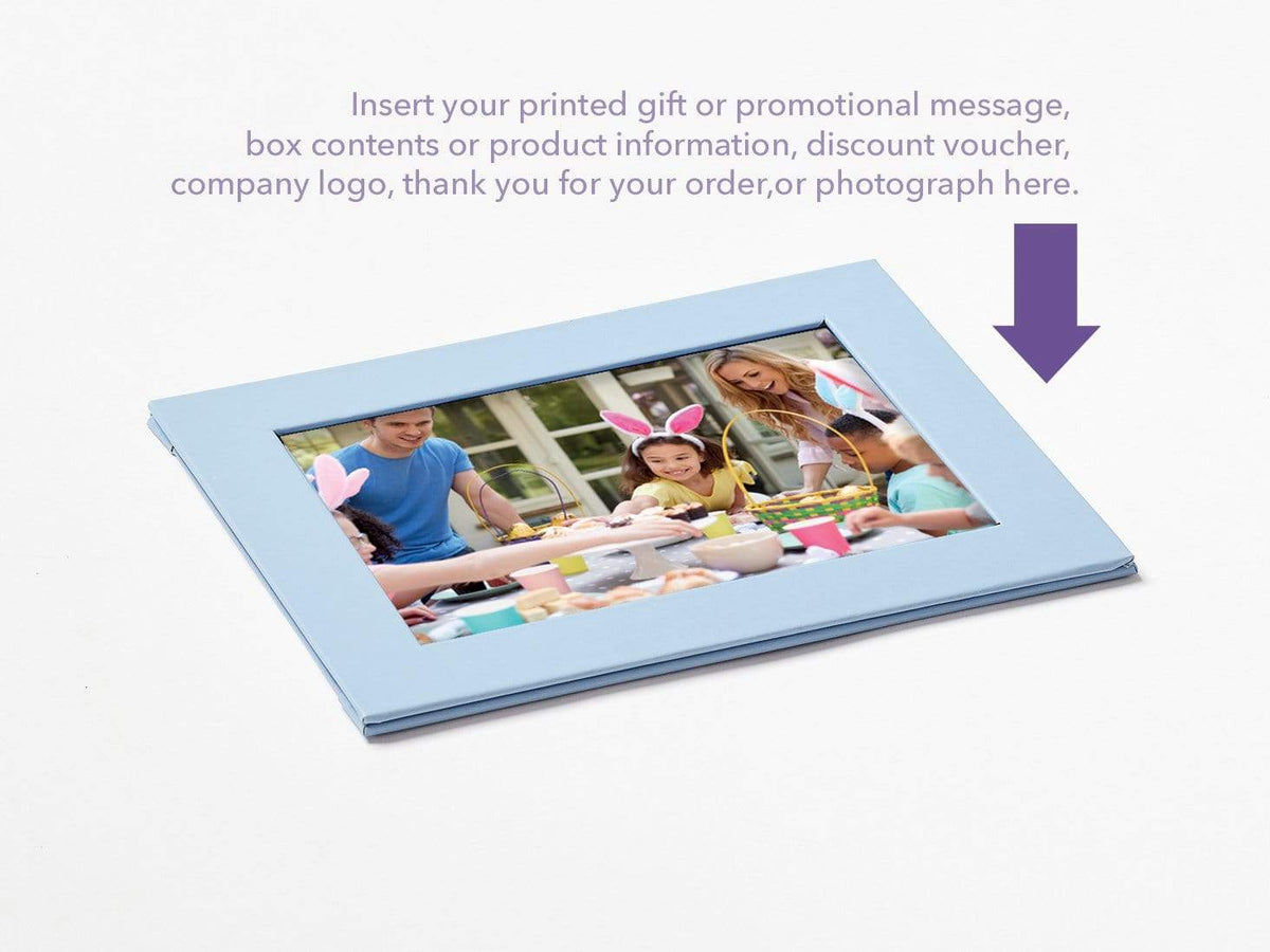 Pale Blue Photo Frame Assembled with Example of Your Photograph