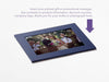 Navy Blue Photo Frame Assembled with Example of Your Photograph