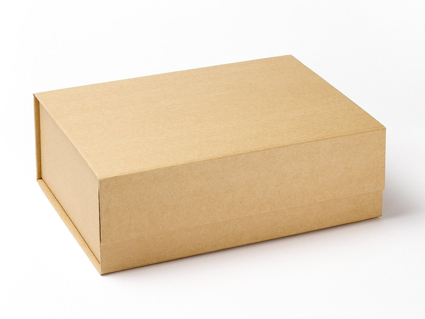 Natural Kraft A4 Deep Folding Gift Box with Snap Shut Closure