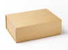 A4 Deep Natural Kraft Folding Gift Box with Magnetic Snap Shut Closure