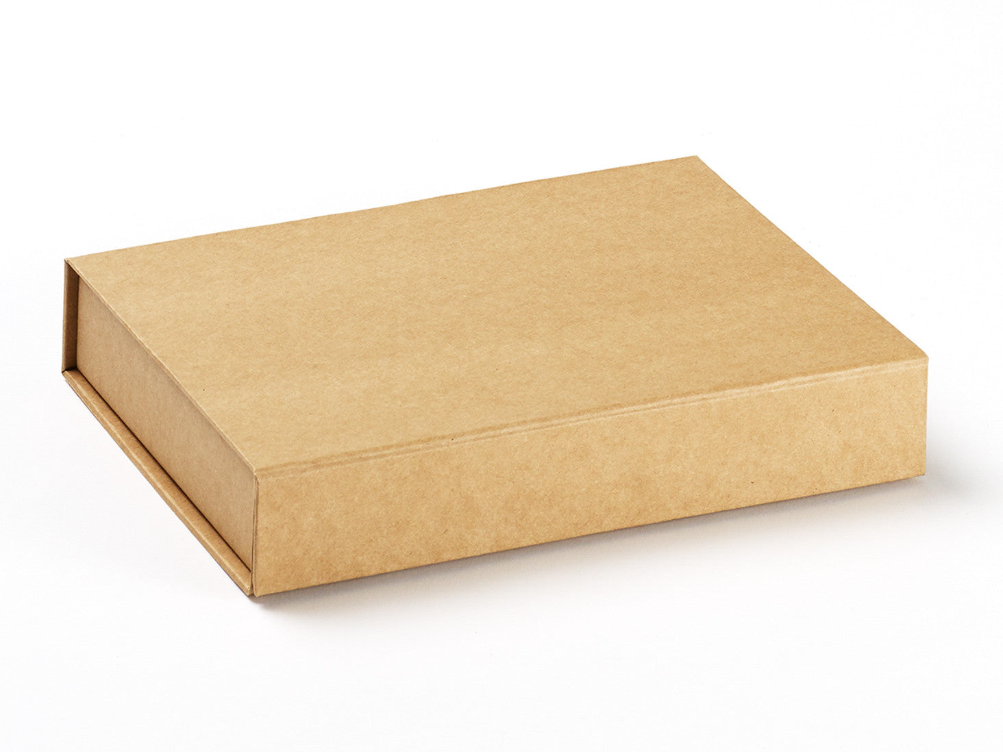A4 Shallow Natural Kraft Folding Gift Box from Foldabox USA