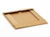 A4 Shallow Natural Kraft Gift Box Folded Flat As Supplied