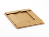 Natural Kraft A6 Shallow Gift Box Folded Flat as Supplied
