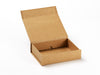 Natural Kraft A6 Shallow Luxury Gift Box Assembled and Open