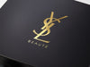 Black Gift Box with Custom YSL Gold Foil Logo to Lid