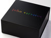 Black XL Deep Gift Box with Custom CMYK Digital Print to Lid