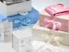 White Gift Boxes for Baby Shower Gifts and Baby Keepsake Boxes