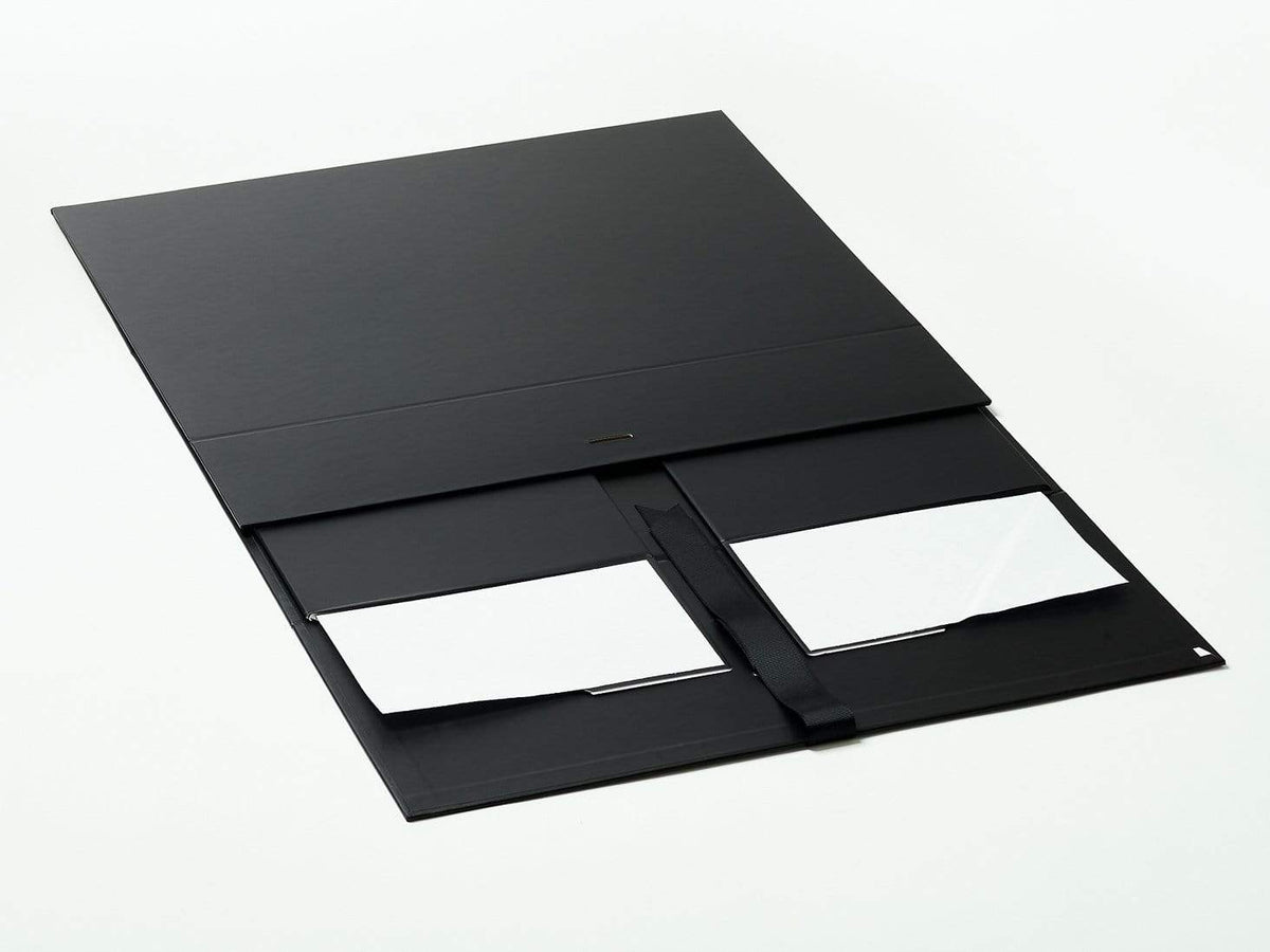 Black A3 Deep Gift Box Supplied Flat with Ribbon
