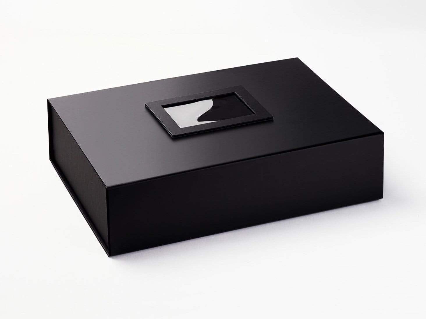 Black A3 Shallow Magnetic Gift Boxes | Luxury Ledger Size Black A3 Shallow Magnetic Gift Boxes | Luxury Ledger Size