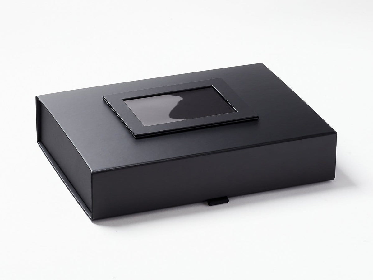Black A4 Shallow Gift ox Featuring Black Photo Frame