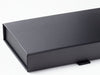 Black A5 Shallow Gift Box Sample Ribbon Tab Detail