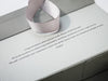 Custom printed Black Text to inside lid of Pearl Silver Gray Gift Box