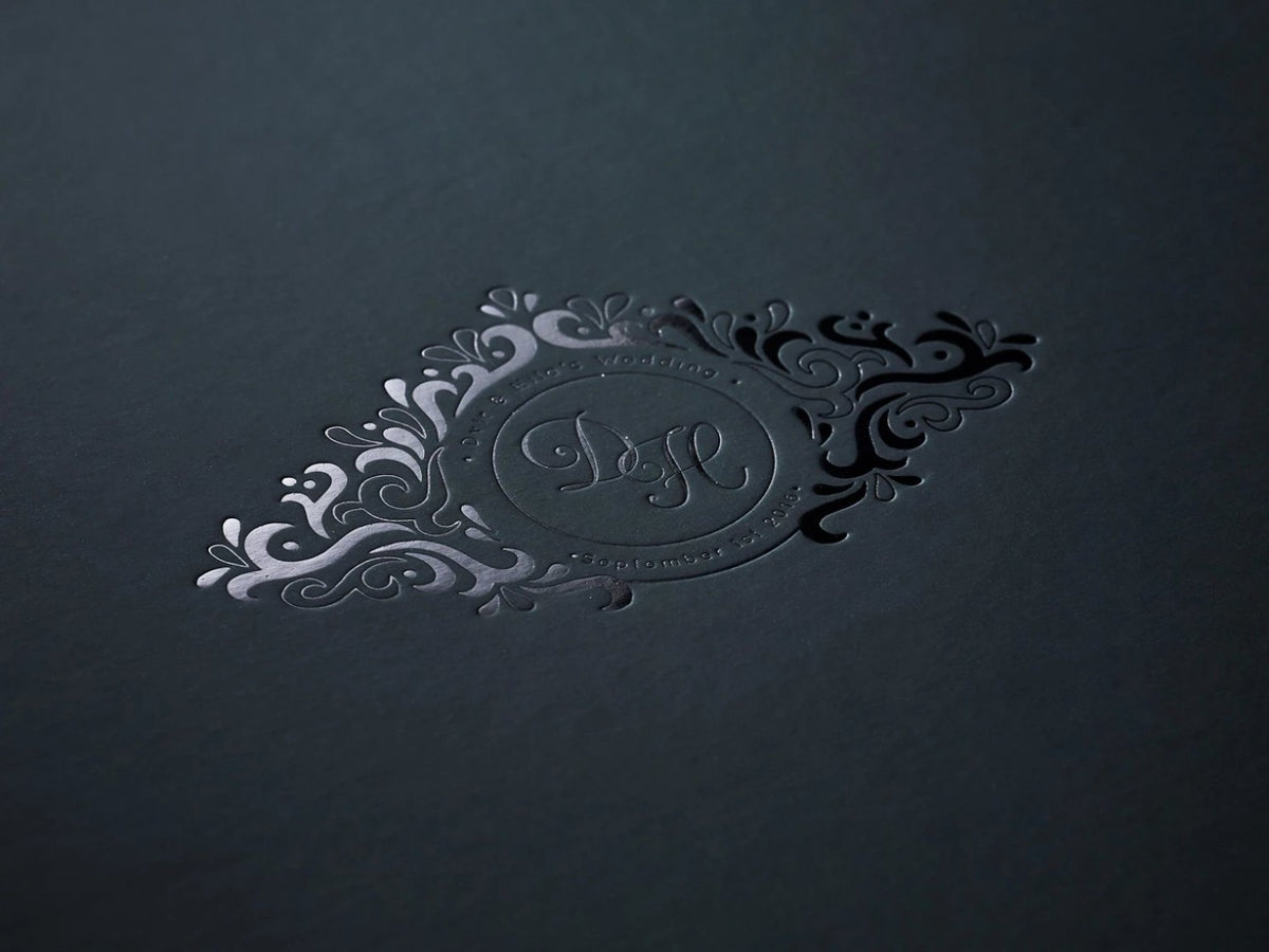 XL Deep Gift Box with custom printed Black Foil Logo from Foldabox USA