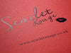 Red Pearl Gift Box with Custom Printed Black Logo to Lid from Foldabox USA