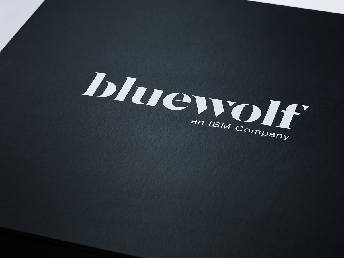 Black Gift Box with Custom Printed White Logo