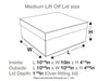 Black Medium Lift Off Lid Gift Box Assembled Size in Inches