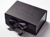 Black A5 Deep Gift Box with Custom Debossed Logo