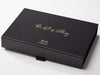 Black A5 Shallow Gift Box with Gold Foil Custom Logo