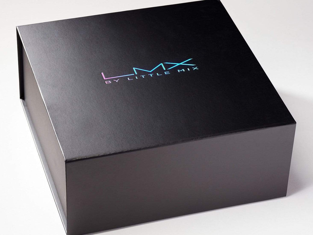 Black XL Deep Gift Box with Custom CMYK Printed Logo Little Mix