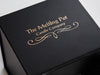 Black Folding Cube Gift Box with Custom Printed Logo to Lid