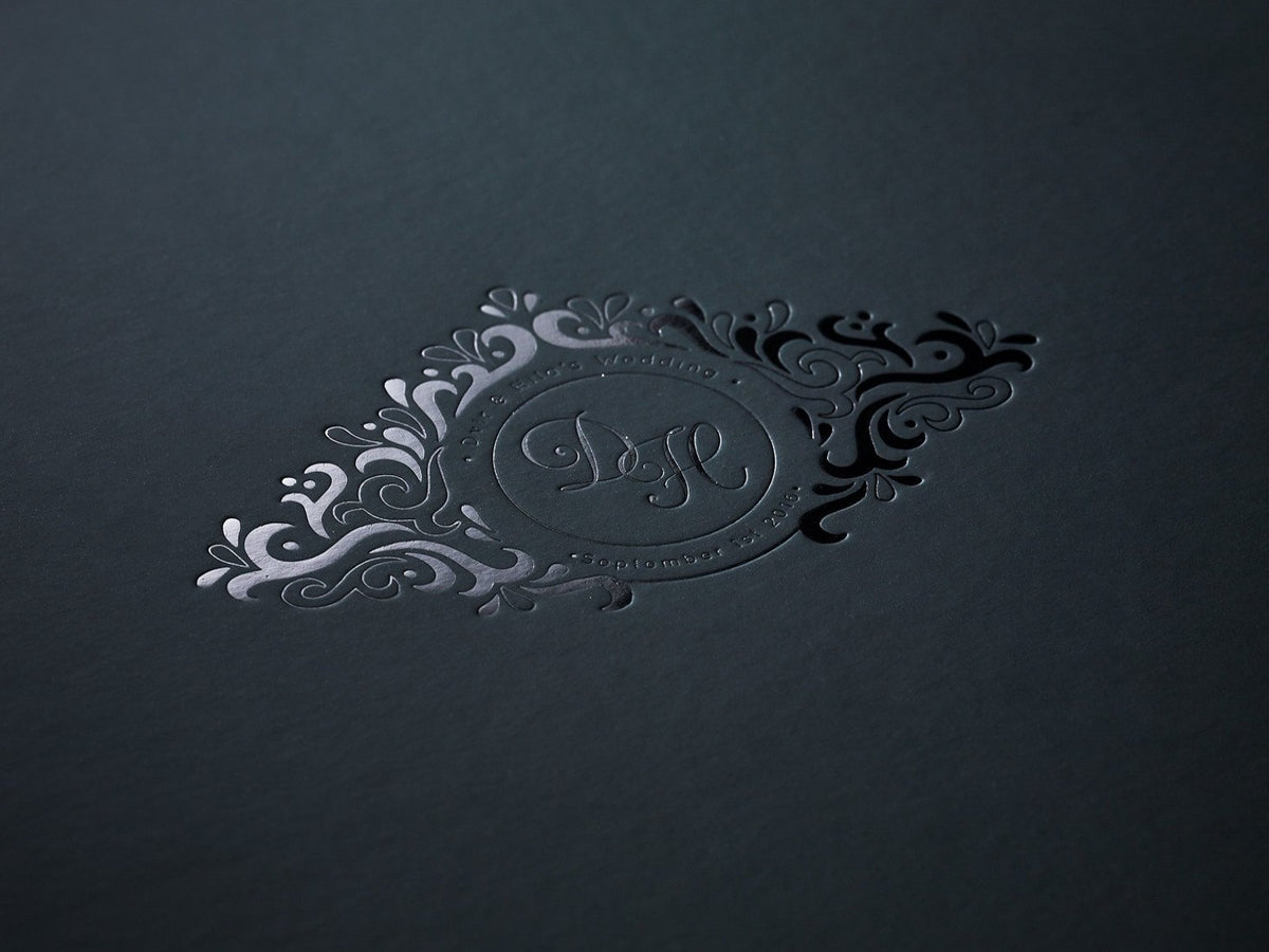Luxury Black Gift Box with Custom Printed Black Foil Logo