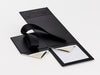 Black Large Cube Gift Box Sample Supplied Flat with Ribbon