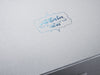 Custom Printed Blue Foil Logo to Lid of Silver Gray Pearl Gift Box