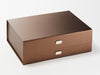 Example of Gold Slot Decal Labels Featured on Bronze A4 Deep Gift Box