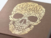 Bronze Folding Gift Box with Custom Gold Foil Logo to Lid