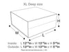 Bronze XL Deep Gift Box Assembled Size in Inches