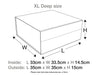 Bronze XL Deep Folding Gift Hamper Box Assembled Size