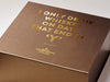 Bronze XL Deep Gift  Box Featuring Custom Gold Foil Printed Design