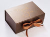 Bronze Gift Box with Copper Ribbon and Personalisation