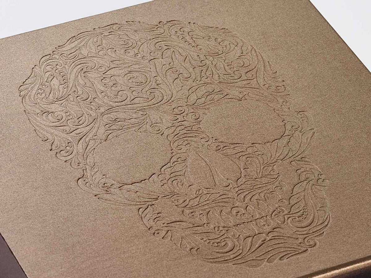Bronze Folding Gift Box with Custom Debossed Logo