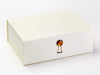 Ivory A4 Deep Gift Box with Brown Tourmaline Gemstone Closure