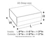 Copper A5 Deep Gift Box Assembled Size in Inches