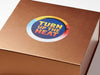 Copper XL Deep Gift Box with Custom CMYK Digital Print Design