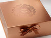 Copper XL Deep Gift Box with Custom Copper Tone on Tone Foil Printed Design