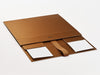 Copper A4 Deep Luxury Gift Boxes Supplied Flat with Ribbon
