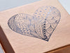 Copper Folding Gift Box with Custom Black Foil Heart Design