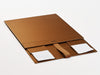 Copper Large Folding Gift Box Supplied Flat with ribbon