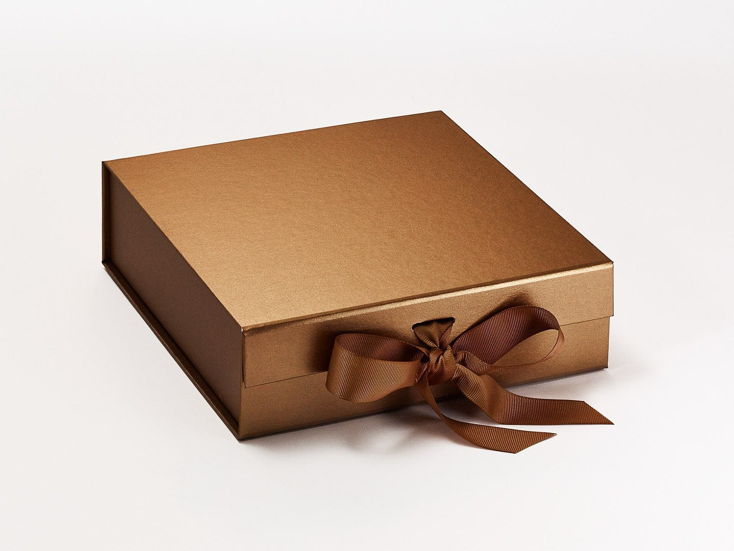 Copper Medium Luxury Gift Box Sample with Changeable Ribbon