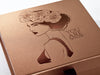 Copper Folding Gift Box with Bronze Foil Custom Design
